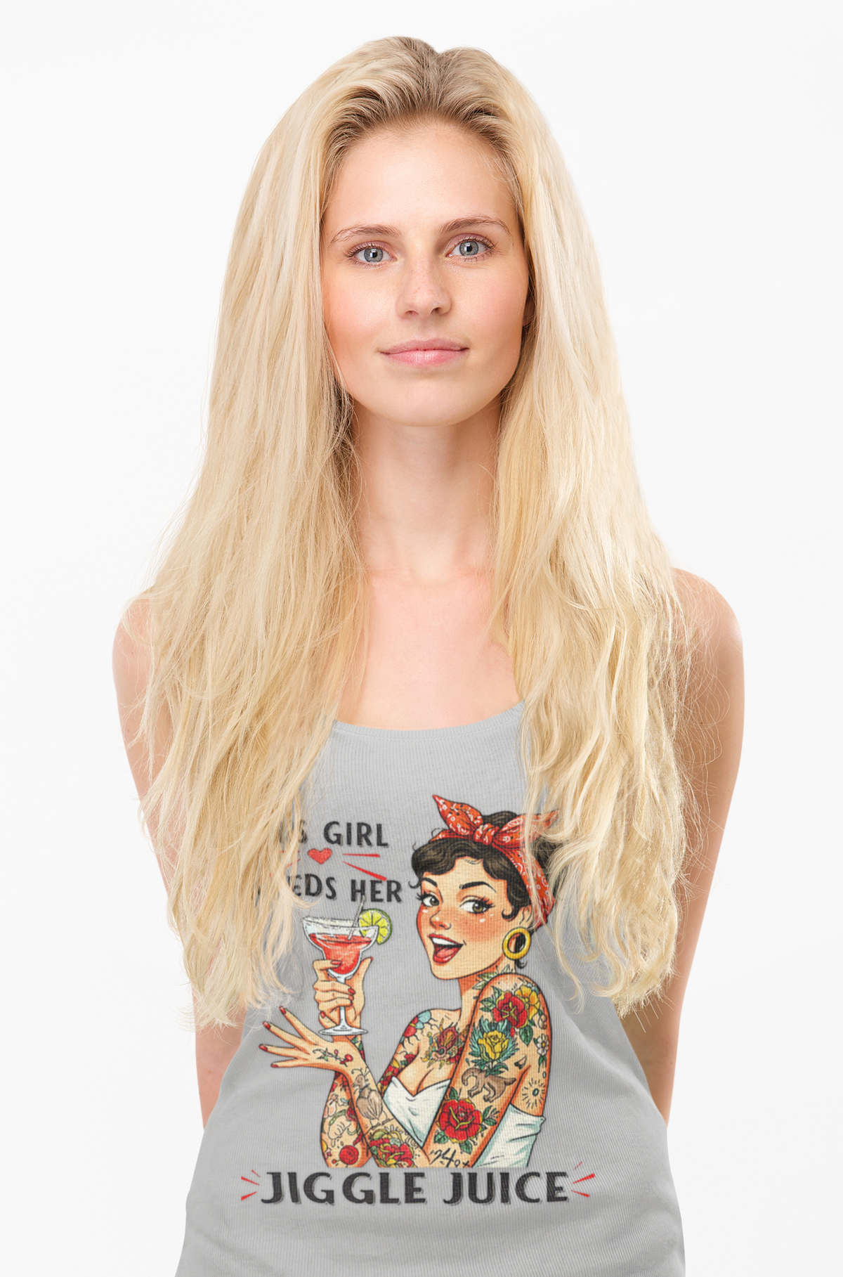 This Girl Needs Her Jiggle Juice Racerback Tank