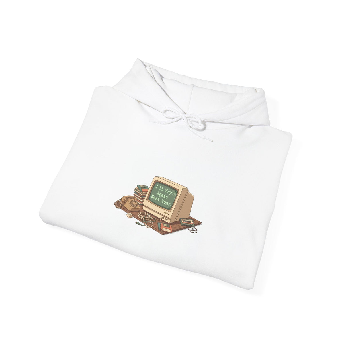 “Resolution Failed” Retro Computer Hoodie | resolution joke shirt, January burnout meme