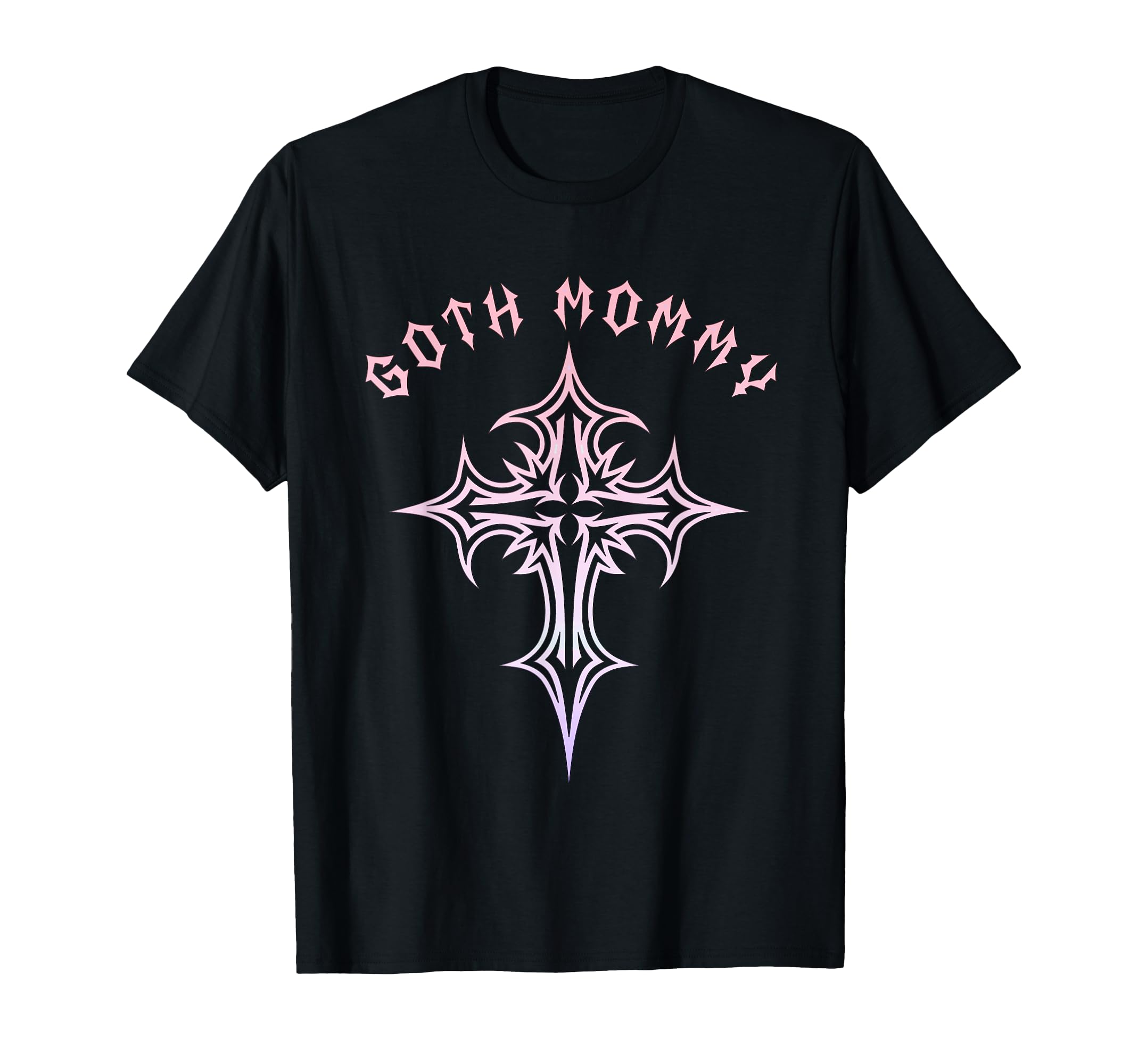 Goth Mommy Gothic Cross Y2K T-Shirt - Fun Novelty Design for Adults