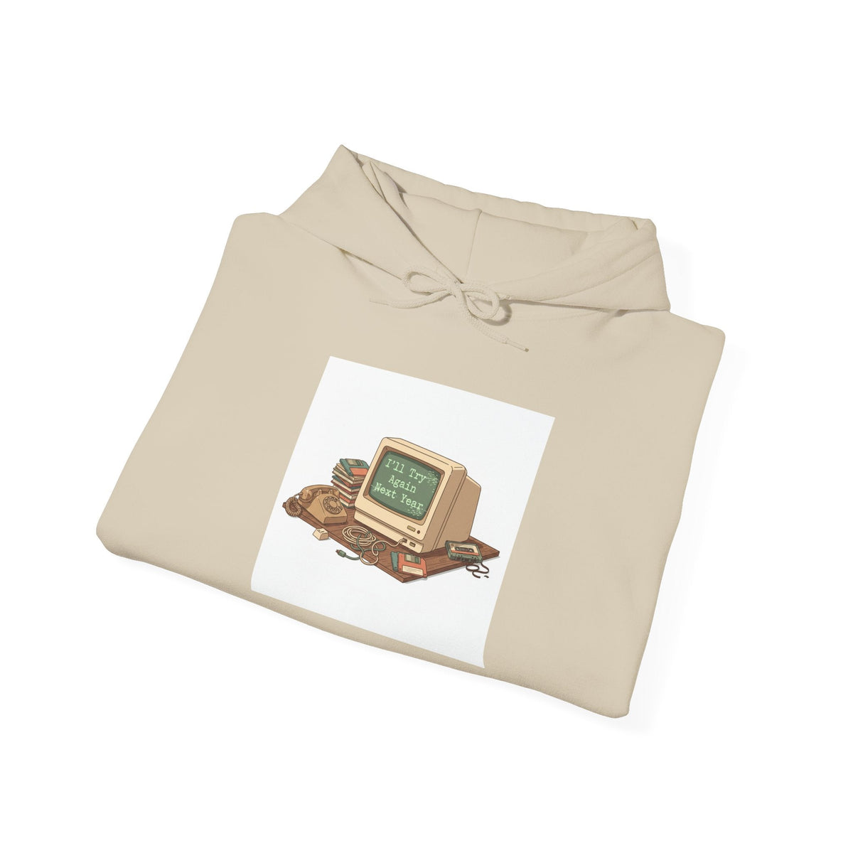 “Resolution Failed” Retro Computer Hoodie | resolution joke shirt, January burnout meme